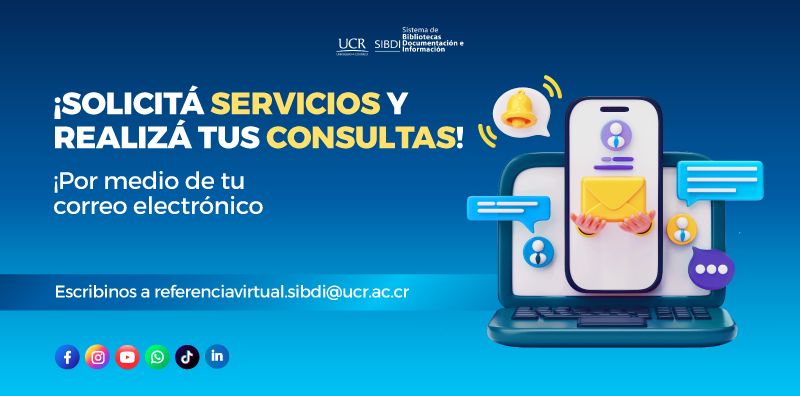 ¡Solicitá servicios y realizá tus consultas ¡
 Por medio de tu correo electrónico